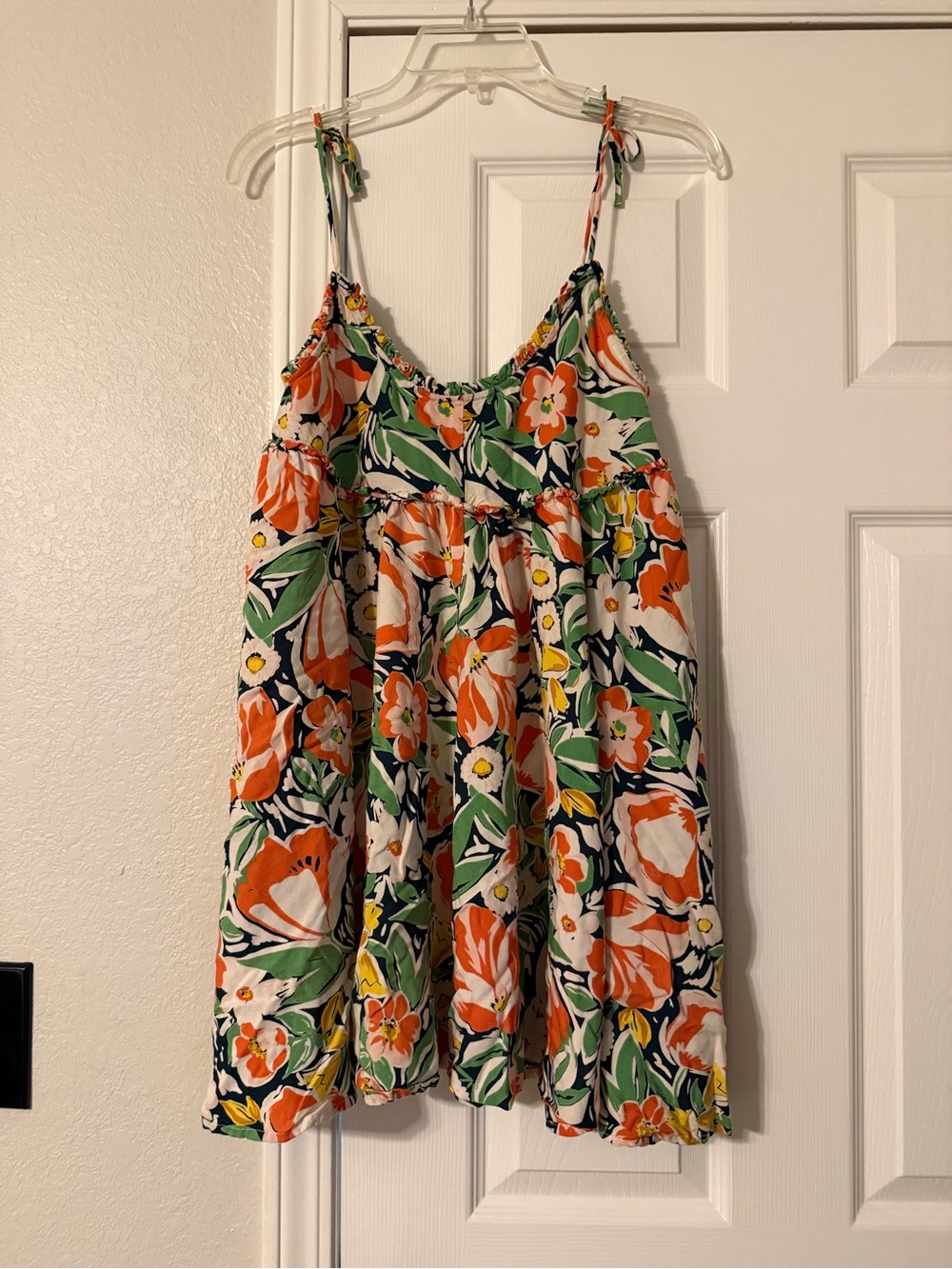 Patrons of Peace Floral Sundress in Green, Yellow, Navy